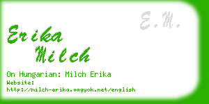 erika milch business card